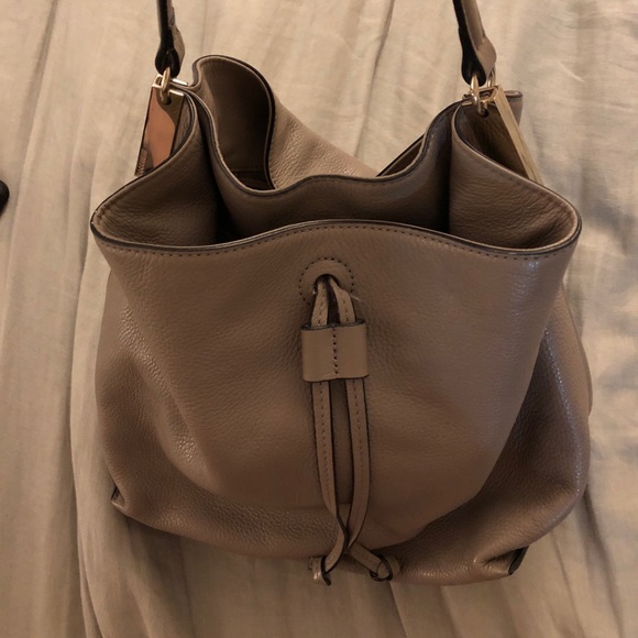 Cocchinelle Leather Grey Bucket Bag - Picture 3 of 4